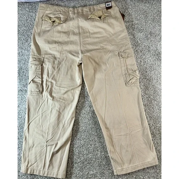 Steve & Barrys Mens Cargo Skater Pants Khaki Vintage Y2K *BRAND NEW* Size 40x30 - Picture 7 of 9